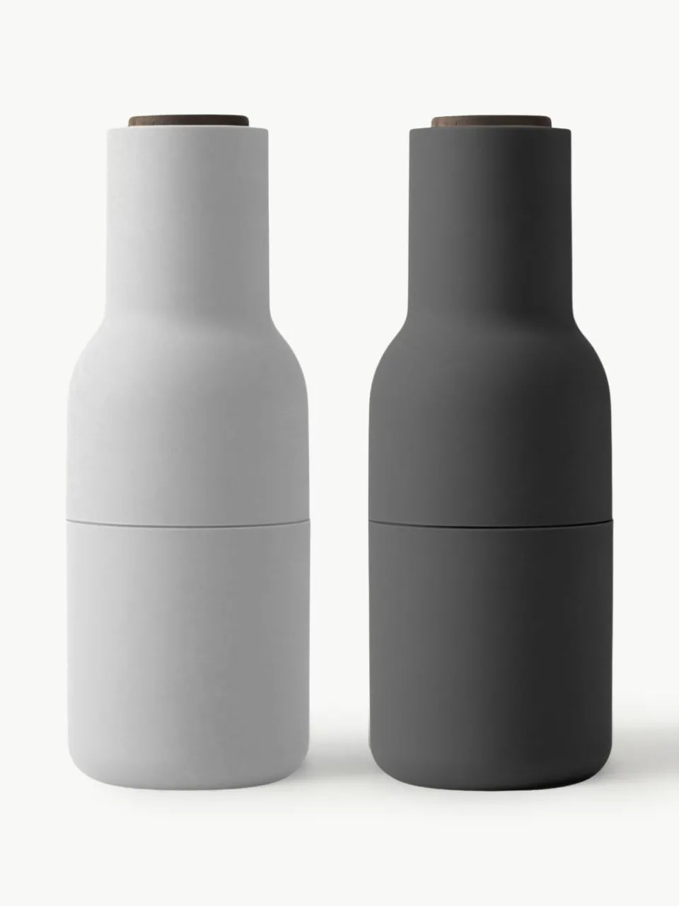 Zout- en pepermolen Bottle Grinder met walnootdeksel, set van 2^Audo Copenhagen New