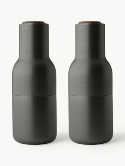 Zout- en pepermolen Bottle Grinder met walnootdeksel, set van 2^Audo Copenhagen Fashion